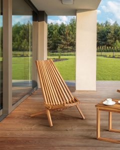 Zestaw 2 krzeseł ogrodowych BELLANO Drewno akacjowe Brązowy 2