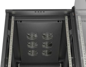 SZAFA INSTALACYJNA RACK STOJĄCA 19" 22U 600X1000 CZARNA DRZWI PRZESZKLONE LANBERG (FLAT PACK) 11