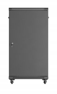 SZAFA INSTALACYJNA RACK STOJĄCA 19" 22U 600X1000 CZARNA DRZWI PRZESZKLONE LANBERG (FLAT PACK) 3