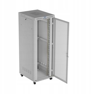 SZAFA INSTALACYJNA RACK STOJĄCA 19" 47U 800X1000 SZARA DRZWI PERFOROWANE LCD LANBERG (FLAT PACK) V2 5