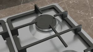 Siemens EG6B5PK90 płyta kuchenna Czarny, Stal nierdzewna Wbudowany 60 cm Gaz 4 stref(y) 5