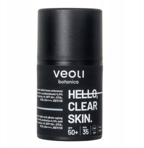 VEOLI BOTANICA_Hello Clear Skin szerokopasmowy lekki krem ochronny przeciw fotostarzeniu z Prebiotykami 0,5% i Wąkrotą Azjatycką 1% SPF50+ 50ml 2
