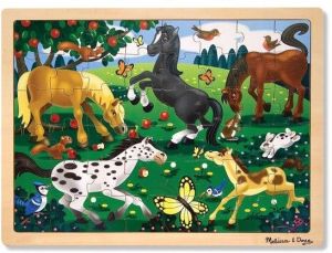 Melissa & Doug Puzzle drewniane - Konie (13801 MELISSA) 1