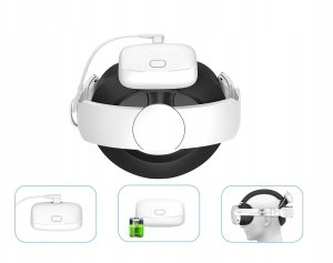 Pasek DINI do Okularów gogli VR Meta Quest 3 i 3s z regulacją + Akumulator 4