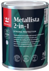 Tikkurila PAINT METALLISTA 2IN1 A WHITE 0.9L 2