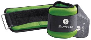 Lycra weighted cuffs SVELTUS VELTUS 0942 2x1kg black/green 2