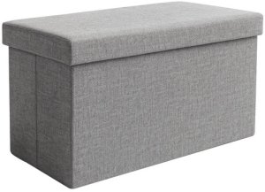 Pufa materiaowa szara 76x38x38cm Ruhhy 26131 9