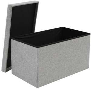 Pufa materiaowa szara 76x38x38cm Ruhhy 26131 10