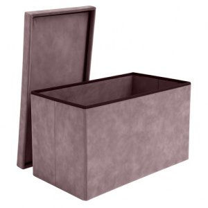 Pufa welurowa szara 76x38x38cm Ruhhy 26130 10