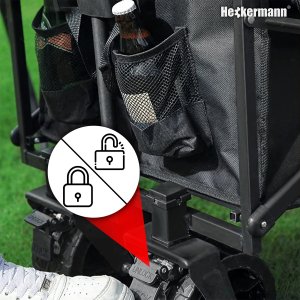 Wózek turystyczny składany Heckermann LY03-C Plażowy ogrodowy do 250 KG 6