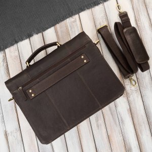 Teczka męska na dokumenty skórzana aktówka podróżna Paolo Peruzzi AY-03-BR 12