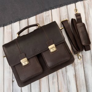 Teczka męska na dokumenty skórzana aktówka podróżna Paolo Peruzzi AY-03-BR 2