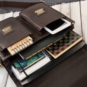 Teczka męska na dokumenty skórzana aktówka podróżna Paolo Peruzzi AY-03-BR 4