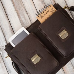 Teczka męska na dokumenty skórzana aktówka podróżna Paolo Peruzzi AY-03-BR 7