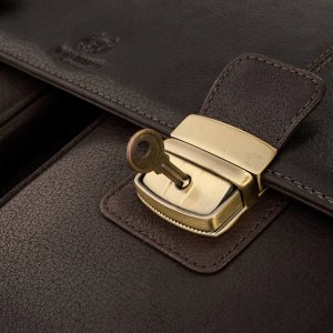 Teczka męska na dokumenty skórzana aktówka podróżna Paolo Peruzzi AY-03-BR 8