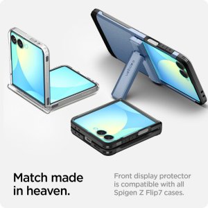 SZKŁO HARTOWANE SPIGEN GLAS.TR "EZ FIT" HD GALAXY Z FLIP 7 CLEAR 14