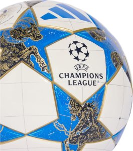 Piłka nożna adidas UCL Mini 25/26 League Stage biało-niebiesko-złota JP1544 1 2