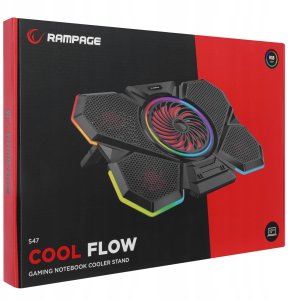 Podstawka chłodząca Rampage Coolflow  9-17" RGB czarna 5