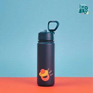 Coolpack Brosky O. Granatowy bidon na wodę ze słomką 550 ml 3