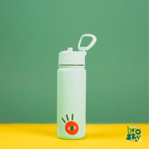 4kom.pl Brosky O. Miętowy bidon na wodę ze słomką 550 ml 3