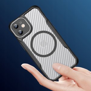 Etui do iPhone 11 |do MagSafe, Czarne Matowe, Trwałe, Wzmacniane| + Szkło 11