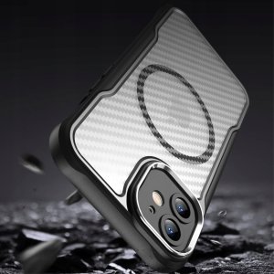 Etui do iPhone 11 |do MagSafe, Czarne Matowe, Trwałe, Wzmacniane| + Szkło 7