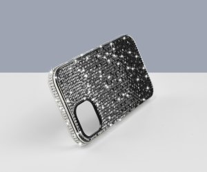 Etui do iPhone 13 | 14 silikonowe BROKAT DIAMOND Szkło ochronne na ekran 9H 4