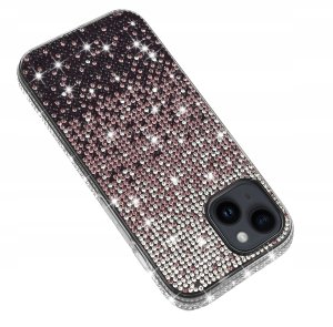 Etui do iPhone 13 | 14 silikonowe BROKAT DIAMOND Szkło ochronne na ekran 9H 5