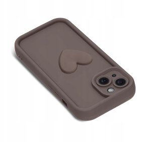 Etui do iPhone 13 | 14 silikonowe MATOWE serce + Szkło ochronne na ekran 9H 2