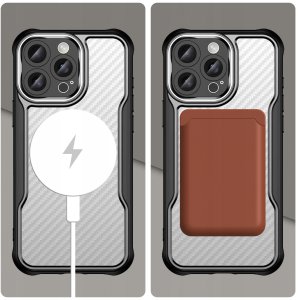 Etui do iPhone 14 Pro Max |do MagSafe, Matowe, Trwałe, Wzmacniane| + Szkło 9