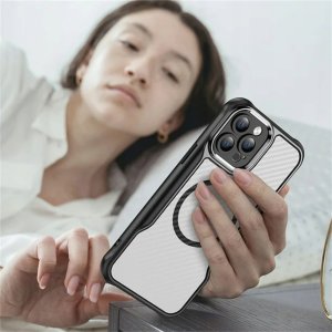 Etui do iPhone 14 Pro Max |do MagSafe, Matowe, Trwałe, Wzmacniane| + Szkło 10