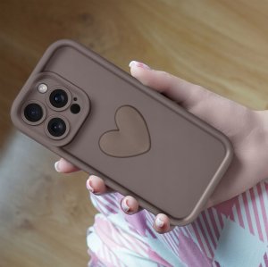 Etui do iPhone 14 Pro silikonowe MATOWE serce + Szkło ochronne na ekran 9H 3