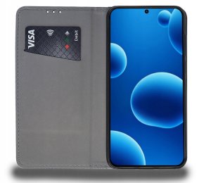 Etui z klapką do Samsung A36 5G Zamykane Czarne Futerał + Szkło 9H 9