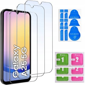 krainaGSM ZESTAW Etui do Samsung A25 5G ANTI-SHOCK CLEAR WZMACNIANE + 3 SZTUKI SZKŁO 2