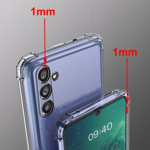 krainaGSM ZESTAW Etui do Samsung A25 5G ANTI-SHOCK CLEAR WZMACNIANE + 3 SZTUKI SZKŁO 3