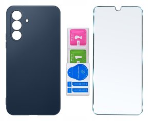 ZESTAW Etui do Samsung A26 5G Matowe Silikon 2 SZTUKI SZKŁO 6