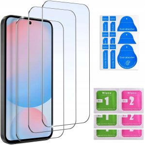 ZESTAW Etui do Samsung A56 5G ANTI-SHOCK CLEAR 3 SZTUKI SZKŁO 7