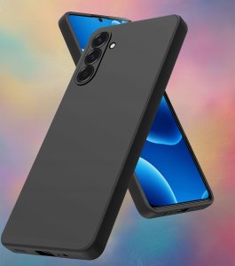 ZESTAW Etui do Samsung A56 5G Matowe Czarne Silikon 2 SZTUKI SZKŁO 2