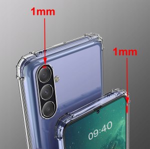 krainaGSM ZESTAW Etui do Samsung Galaxy A26 5G ANTI-SHOCK CLEAR 3 SZTUKI SZKŁO 9H 2