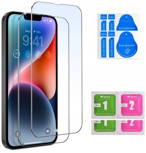 ZESTAW Etui do iPhone 13 | 14 Matowe Czarne Silikon 2 SZTUKI SZKŁO 8