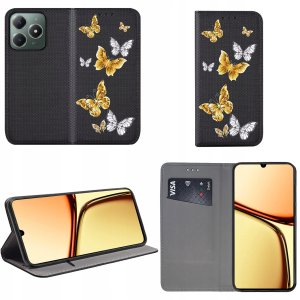 krainaGSM Etui do Realme C61 | C63 MAGNET WZORY CASE PORTFEL + SZKŁO 9H 3