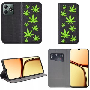 krainaGSM Etui do Realme C61 | C63 MAGNET WZORY CASE PORTFEL + SZKŁO 9H 3