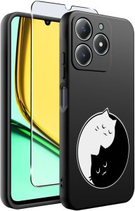 Etui do Realme C61 | C63 WZORY |SILIKONOWE MATT CASE + SZKŁO 9H 2