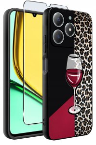 Etui do Realme C61 | C63 WZORY |SILIKONOWE MATT CASE + SZKŁO 9H 2