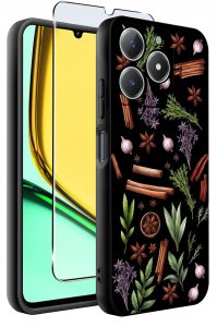 Etui do Realme C61 | C63 WZORY |SILIKONOWE MATT CASE + SZKŁO 9H 2