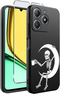 Etui do Realme C61 | C63 WZORY |SILIKONOWE MATT CASE + SZKŁO 9H 2