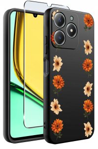 Etui do Realme C61 | C63 WZORY |SILIKONOWE MATT CASE + SZKŁO 9H 2