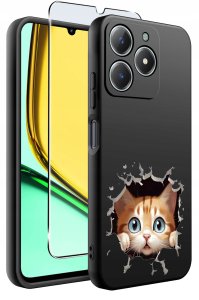 Etui do Realme C61 | C63 WZORY |SILIKONOWE MATT CASE + SZKŁO 9H 2