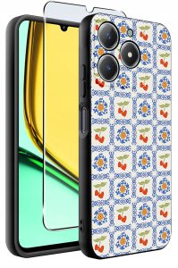 Etui do Realme C61 | C63 WZORY |SILIKONOWE MATT CASE + SZKŁO 9H 2