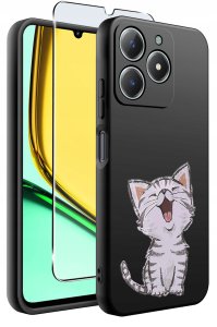 Etui do Realme C61 | C63 WZORY |SILIKONOWE MATT CASE + SZKŁO 9H 2